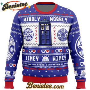 Wibbly Wobbly Doctor Who Ugly Christmas Sweater
