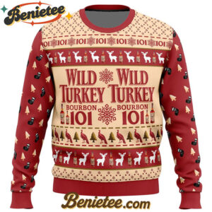 Wild Turkey Bourbon Ugly Christmas Sweater