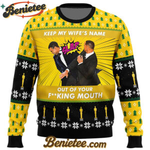 Will Smith Slaps Chris Rock Meme Ugly Christmas Sweater