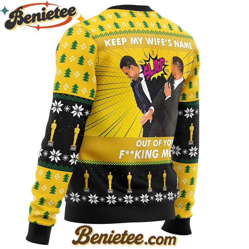 Will Smith Slaps Chris Rock Meme Ugly Christmas Sweater