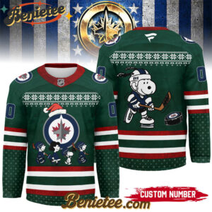 Winnipeg Jets - Premium NHL Peanuts Snoopy Hockey Jersey