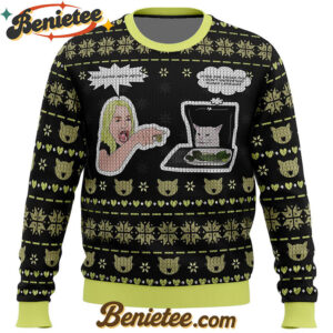 Woman Yelling At Cat Meme Ugly Christmas Sweater