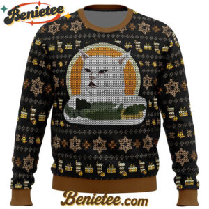 Woman Yelling At Cat Meme V2 Ugly Christmas Sweater