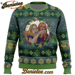 Woman Yelling at Cat Parody Ugly Christmas Sweater