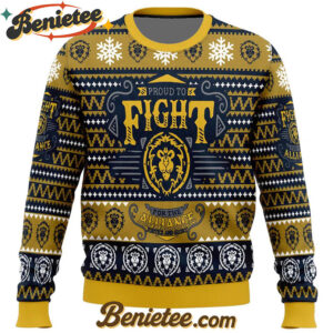 World Of Warcraft Fight for Alliance Ugly Christmas Sweater
