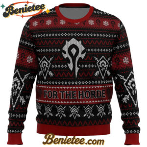 World Of Warcraft For The Horde Ugly Christmas Sweater