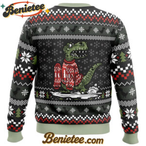 Wrong Size Dinosaurs Ugly Christmas Sweater