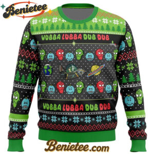 Wubba Lubba Rick and Morty Ugly Christmas Sweater