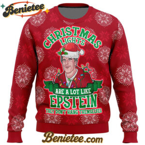 Xmas Lights Are Like Epstein Ugly Christmas Sweater