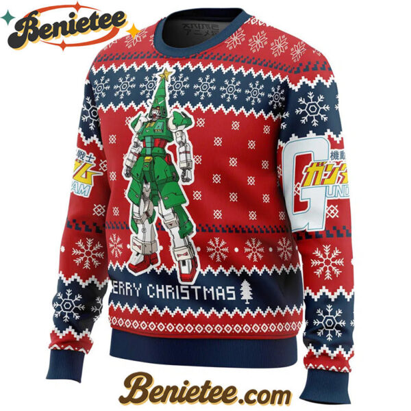 Xmas Tree Gundam Ugly Christmas Sweater
