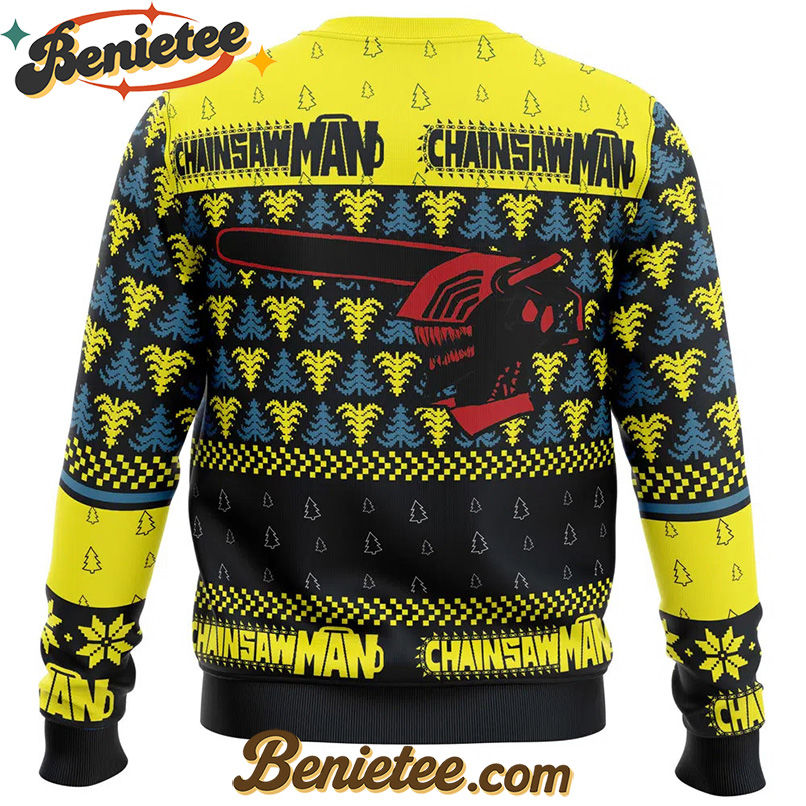 You Make It Fell Like Christmas Chainsaw Man Ugly Christmas Sweater