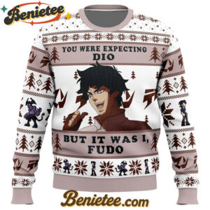 You Were Expecting Dio But It Was I, Fudo Devilman Crybaby Ugly Christmas Sweater