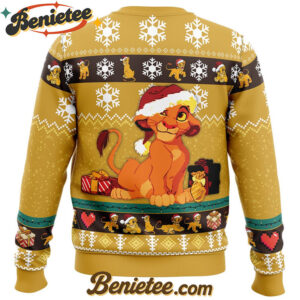 Young Simba The Lion King Ugly Christmas Sweater