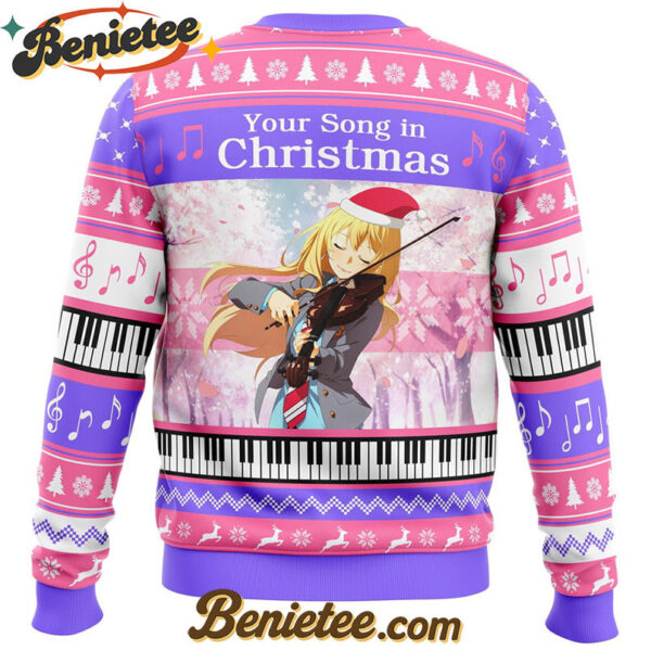 Your Song in Christmas Your Lie in April Ugly Christmas Sweater