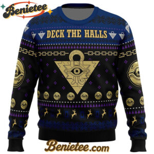 Yugioh Deck the Halls Ugly Christmas Sweater