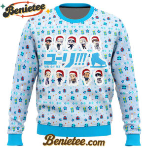 Yuri on Ice Cute Chibi Ugly Christmas Sweater