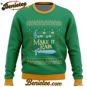 Zelda Make it Rain Ugly Christmas Sweater