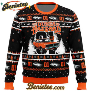 Zero One The Duke of Hazzard Ugly Christmas Sweater