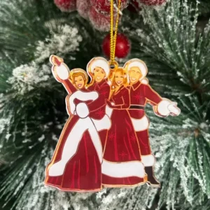 Sisters White Christmas Ornament, Brothers White Christmas Ornament, Double Sided Acrylic Ornament