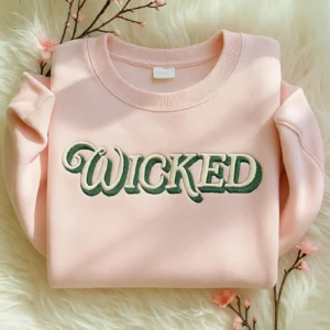 Embroidered Changed For Good Sweatshirt, Wicked Musical Gift, Elphaba & Glinda Fan Crewneck, Defy Gravity Cozy Embroidery