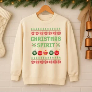 Christmas Spirit Sweatshirt, Balls Deep In Christmas Spirit Sweatshirt, Holiday Party Gift, Humor Christmas Shirt, Ugly Christmas Sweaters