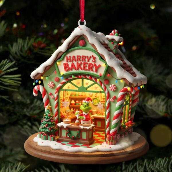 Custom Grinch Family Ornament 2025, Funny Christmas Ornament, Personalized Family Christmas Ornament
