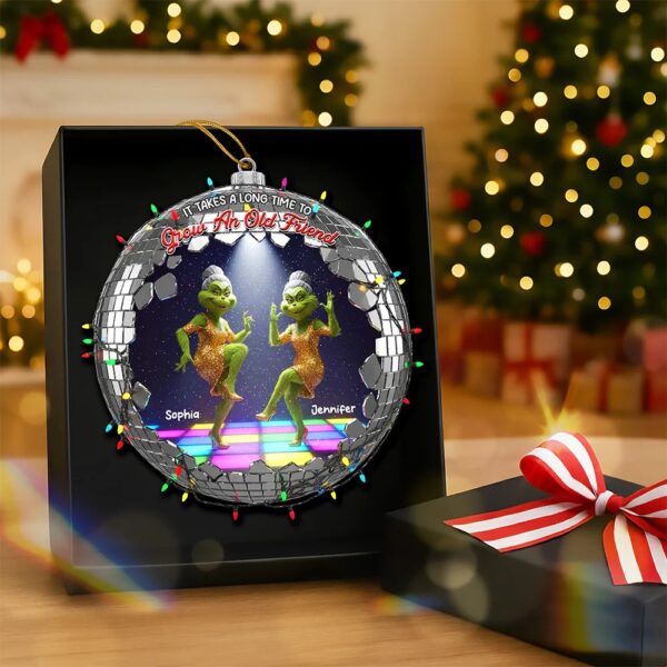 Green Monster Friends Acrylic Ornament - Personalized Gift For Besties