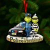 Grinch Christmas Ornament, Personalized Christmas Gifts For Police Acrylic Ornament