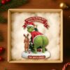 The Grinch Ornament, Merry Grinchmas Ornament, Green Monster Couple Christmas Ornament, Grinch Football Ornament, Funny Sports Acrylic Ornament
