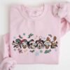Christmas Embroidered Sweatshirt, Disney Character Embroidery Shirt, Holiday Mickey Minnie Pullover, Cozy Xmas Sweater, Cute Christmas Gift