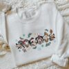 Christmas Embroidered Sweatshirt, Disney Character Embroidery Shirt, Holiday Mickey Minnie Pullover, Cozy Xmas Sweater, Cute Christmas Gift
