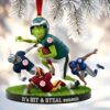 Personalized Grinch Football Ornament, Custom Team Gift