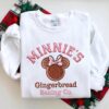 Embroidered Minnie Gingerbread Sweatshirt, Disney Christmas Baking Sweater, Disneyland Holiday Cookie Shirt, Disney Family Christmas Tee