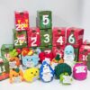 24 Days Countdown Christmas Box: 24Pcs Crochet Positive Vegetables/Fruits/Animal,Emotional Support Advent Calendar 2025,Funny Christmas Gift