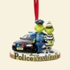 Grinch Christmas Ornament, Personalized Christmas Gifts For Police Acrylic Ornament