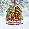 Grch Green Monster Family - Personalized Acrylic Ornament - Christmas Gifts For Family