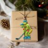 Funny Grinch Christmas Ornament, Personalized Couple Acrylic Ornament, Cute Green Monster Xmas Decoration, Holiday Tree Gift for Him Her