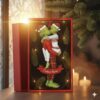 Personalized Grinch Couple Kissing Acrylic Ornament, Grinch Ornament, Couple Christmas Ornament, The Grinchmas Decor, Newly Wed Ornament