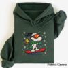 Embroidered Snoopy-Inspired Cute Dog on Snowboard Hoodie, Snoopy Dog Shirt, Peanuts Snowboarder Dog Sweater, Handmade Vintage Retro Pullover