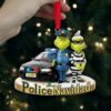 Grinch Christmas Ornament, Personalized Christmas Gifts For Police Acrylic Ornament