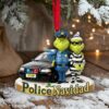 Grinch Christmas Ornament, Personalized Christmas Gifts For Police Acrylic Ornament