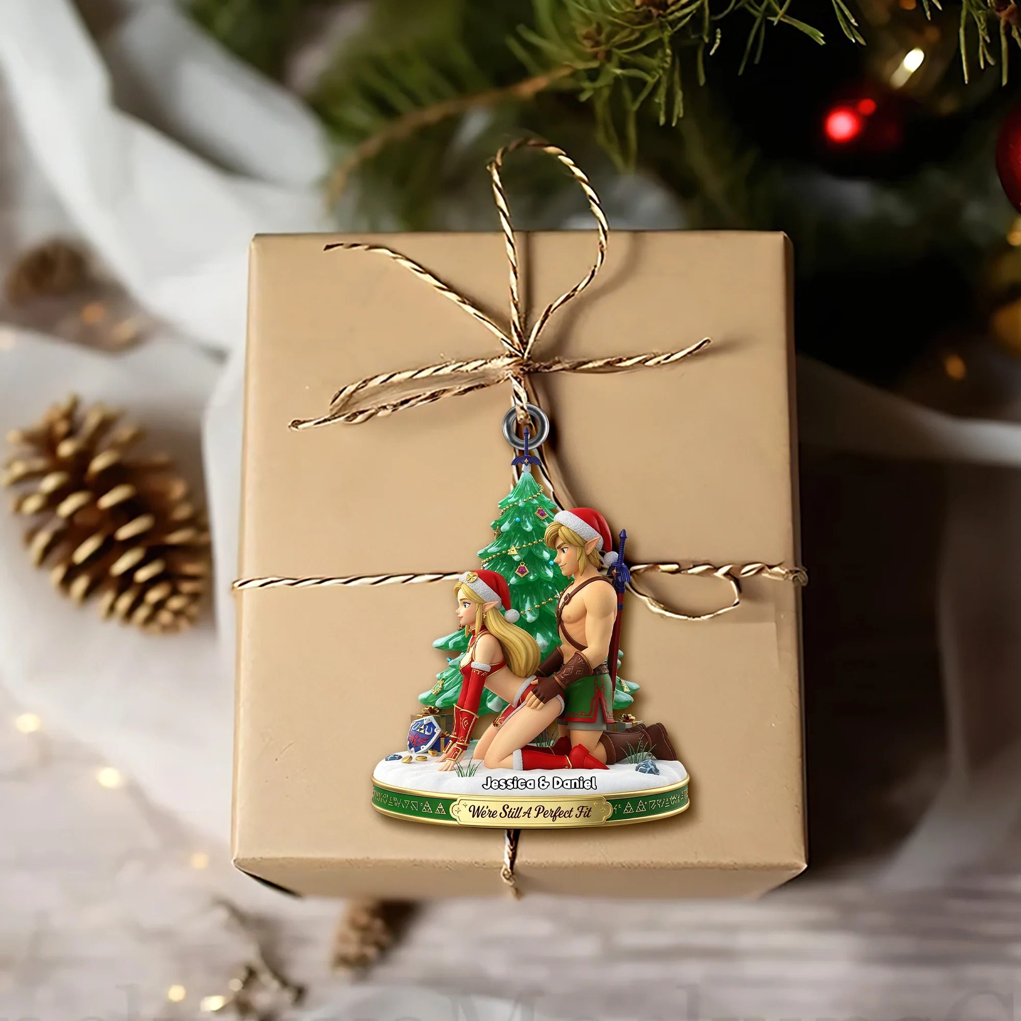 Couple Perfect Fit Ornament - Personalized Gifts For Couple