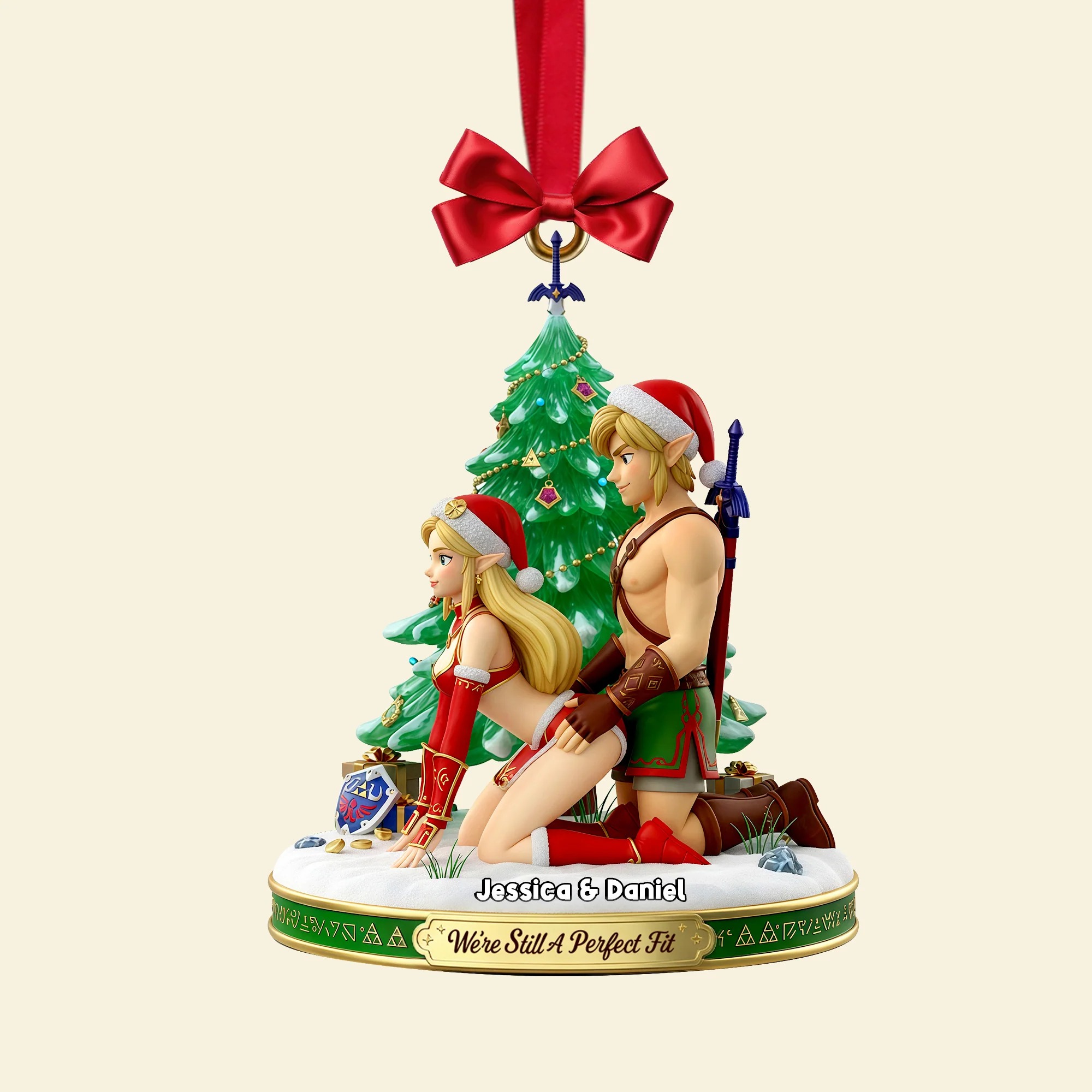 Couple Perfect Fit Ornament - Personalized Gifts For Couple