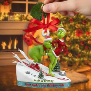 Christmas Grinch Ornaments, Personalized Grinch Christmas Ornament, Funny Grinch Monster Couple, Christmas Ornament, Merry Grinmas Gift