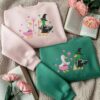 Goose Wicked Sweatshirt, Wicked Musical Inspired Duck Embroidered Sweater, Elphaba Glinda Goose Crewneck, Cute Witchy Green Pullover