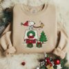 Cute Dog Christmas Embroidered Sweatshirt, Cozy Holiday Sweatshirt, Cartoon Winter Shirt, Gift for Her, Festive Tree Embroidery
