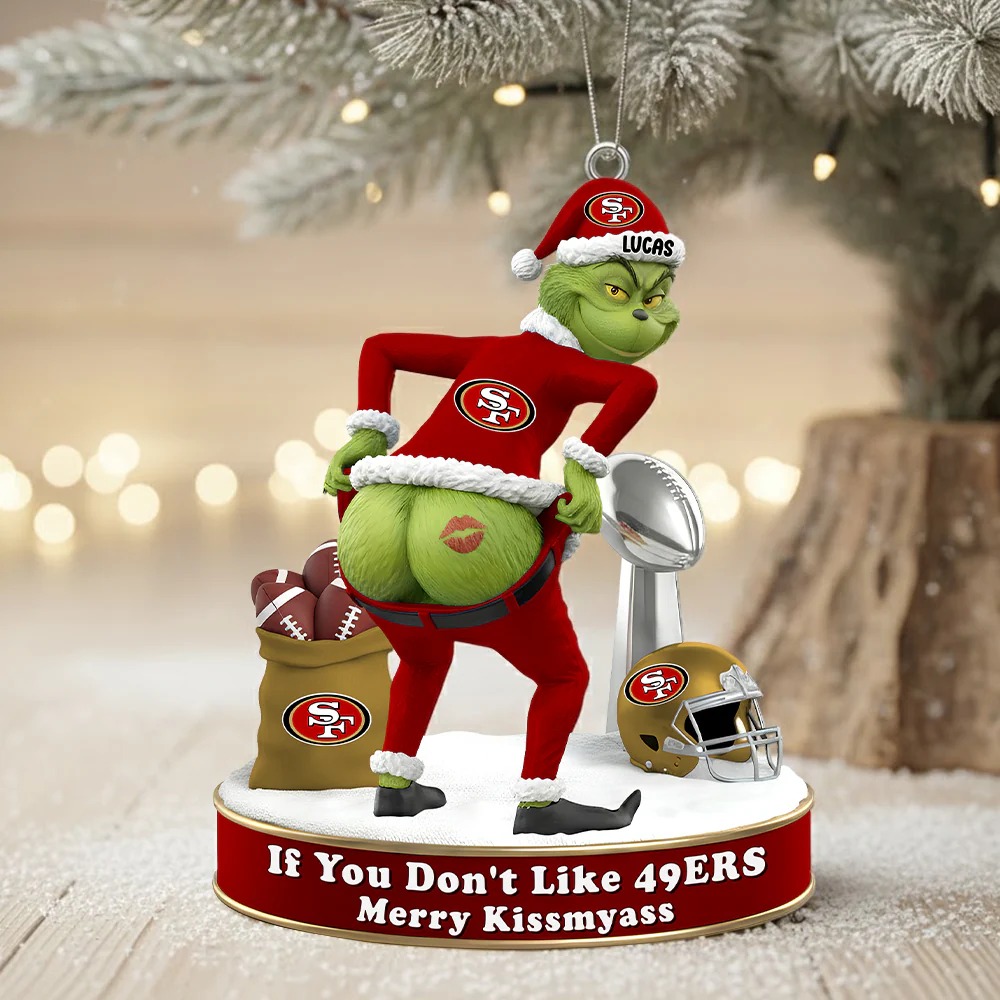 Funny Grinchmas Acrylic Ornament, Personalized Xmas Decor