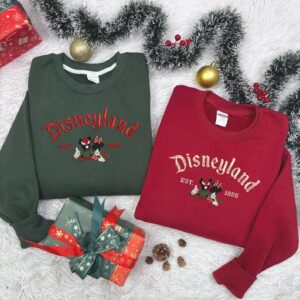 Mickey Mouse And Friends Embroidered Crewneck, Magical Land Embroidered Christmas Sweatshirt, Disney Christmas Embroidered Shirt