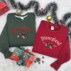 Retro Mouse Friends Embroidered Crewneck, Magical Land Embroidered Christmas Sweatshirt, Magic Kingdom Sweatshirts, Christmas Couple Shirt