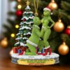 Personalized Grinch Christmas Ornament, Funny Green Monster Couple, Custom Holiday Tree Decoration, Christmas Ornament, Merry Grinchmas Gift